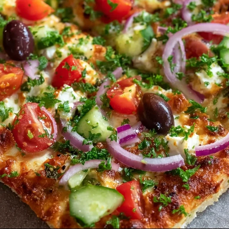 Delicious Chicken Tzatziki Casserole in a baking dish ready to serve.