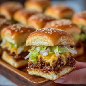 Delicious Big Mac Sliders served on a platter