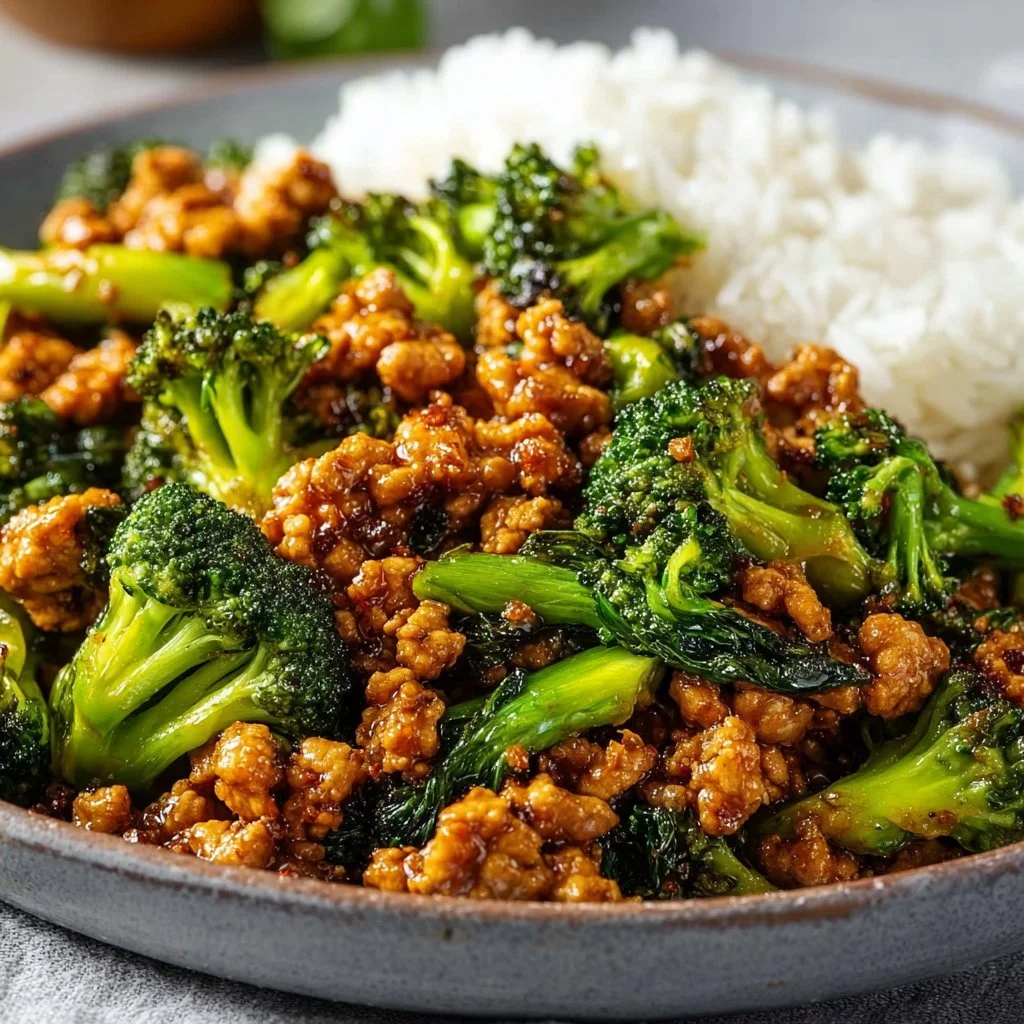 Ground Chicken & Broccoli Stir Fry