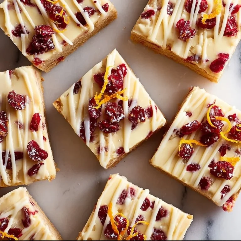 Delicious homemade Cranberry Bliss Bars inspired by Starbucks recipe