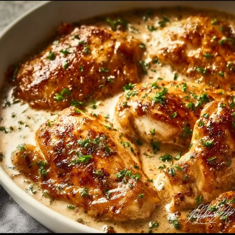 Cream cheese chicken dish served with herbs and spices