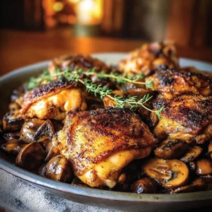 Juicy boneless skinless chicken thighs ready to be cooked with herbs and spices.