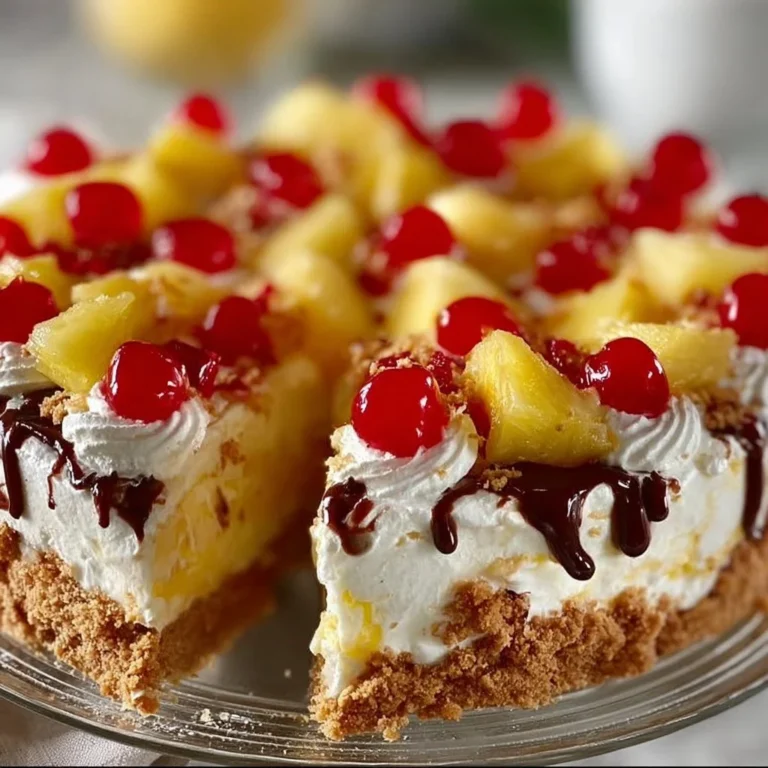 Delicious Juicy Pineapple Heaven Cake topped with fresh pineapple slices