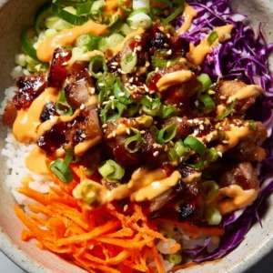 Delicious Korean BBQ Chicken Bowls served in a vibrant dish.
