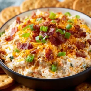 Delicious Million Dollar Crack Dip served in a bowl with chips