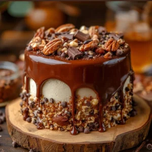 Delicious no bake turtle mini cheesecakes with caramel, chocolate, and pecans.