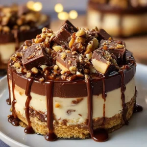 Delicious no bake turtle mini cheesecakes topped with caramel and nuts
