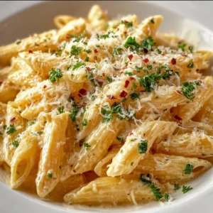One Pot Creamy Garlic Pasta with fresh herbs and a rich sauce