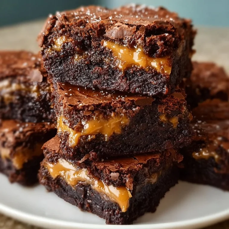 Delicious Snickers Brownies topped with chocolate and caramel