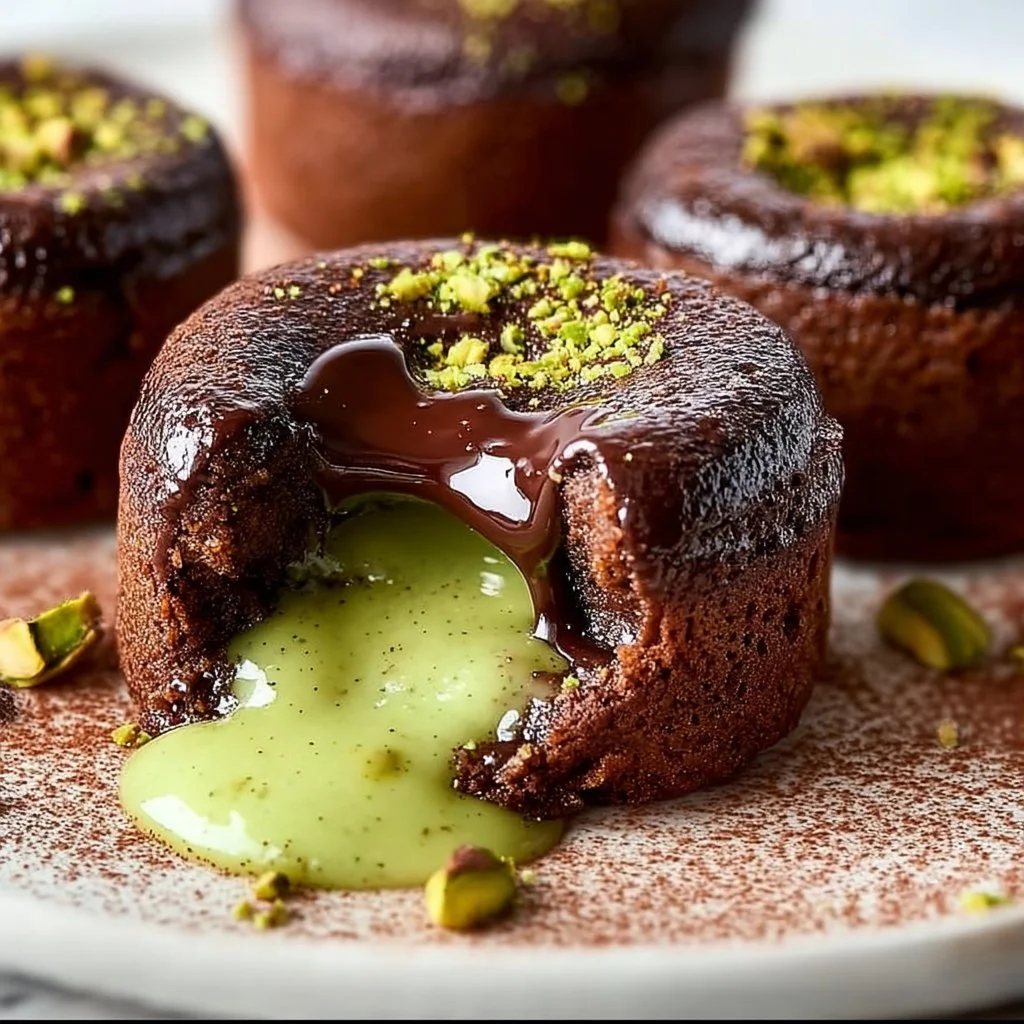 Pistachio Lava Cakes