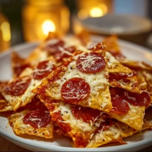 Crunchy Pizza Chips with classic pizza flavor in a bowl.