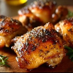 Oven-cooked boneless skinless chicken thighs ready in 30 minutes