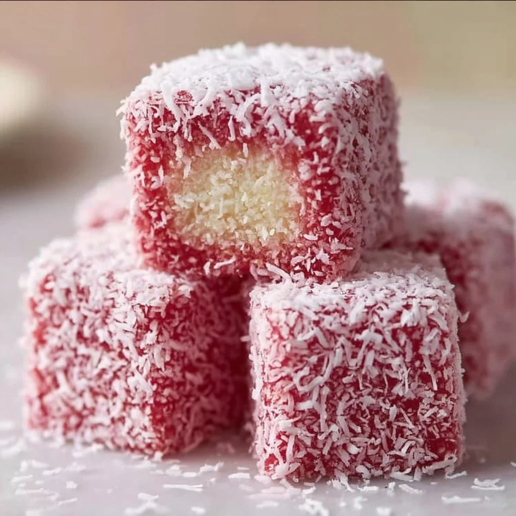 Raspberry Lamingtons