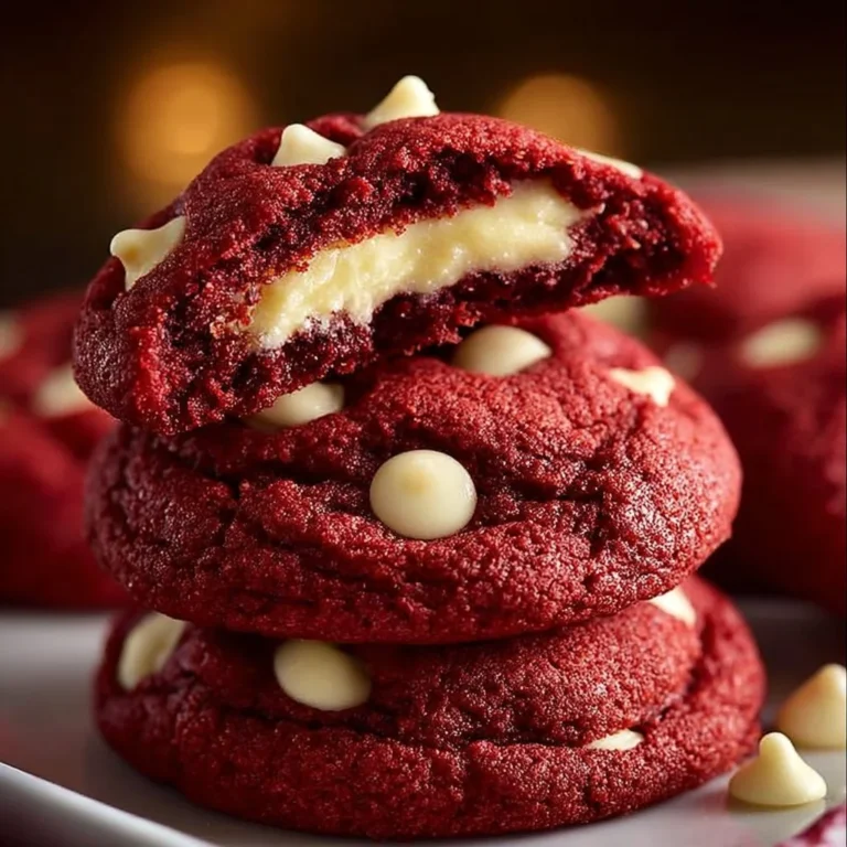 Red Velvet White Chocolate Cheesecake Cookies - a delicious baked treat