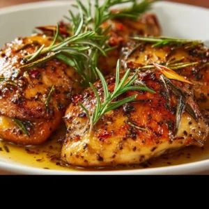 Delicious Rosemary Dijon Chicken served on a plate