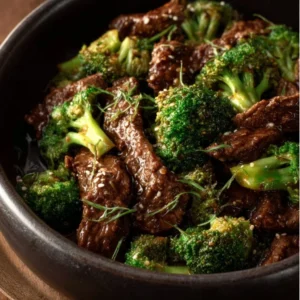 Delicious Slow Cooker Beef and Broccoli dish served in a bowl