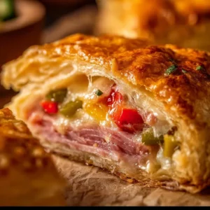 Spicy Italian Crescent Ring made with savory ingredients and crescent dough.