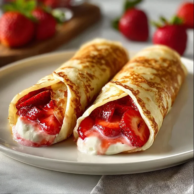 Delicious Strawberry Cheesecake Chimichangas served with strawberries and cream