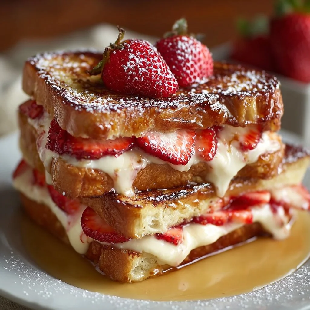 Strawberry Cheesecake Stuffed French Toast