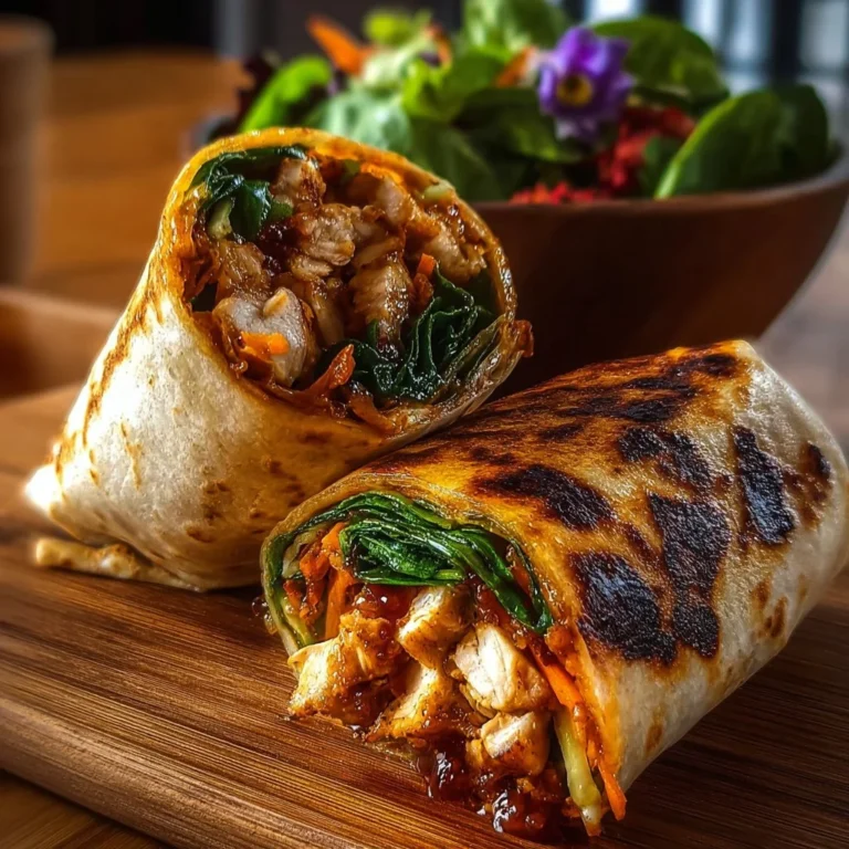 Delicious sweet chili chicken wraps ready for a flavorful lunch.