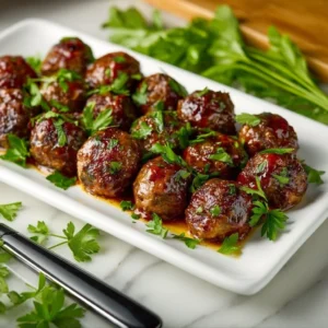 Delicious sweet chili meatballs cooked in a crockpot recipe