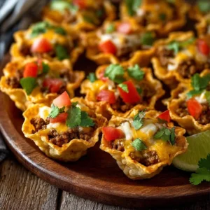 Delicious Taco Ranch Bites served in a bowl with toppings