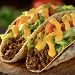 Delicious tortilla burgers served with fresh toppings and sauces.