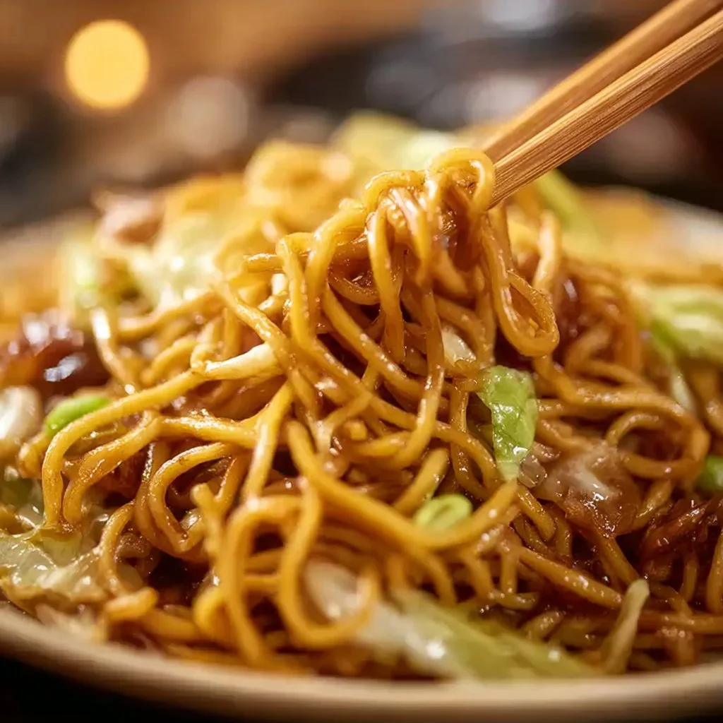 Easy copycat recipe for Panda Express Chow Mein served on a plate.