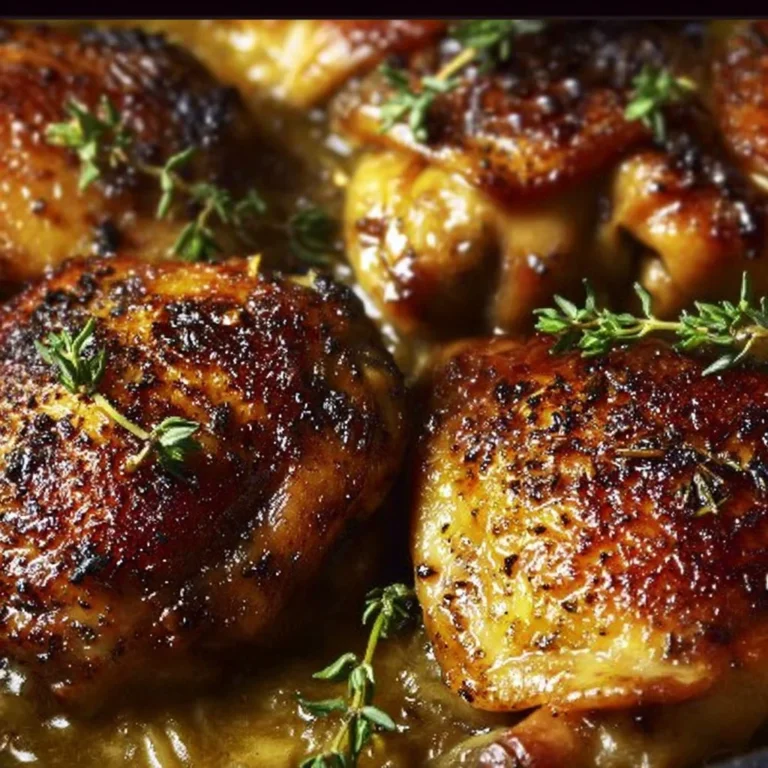 Bobby Flay chicken thighs recipe with herbs and spices cooked to perfection