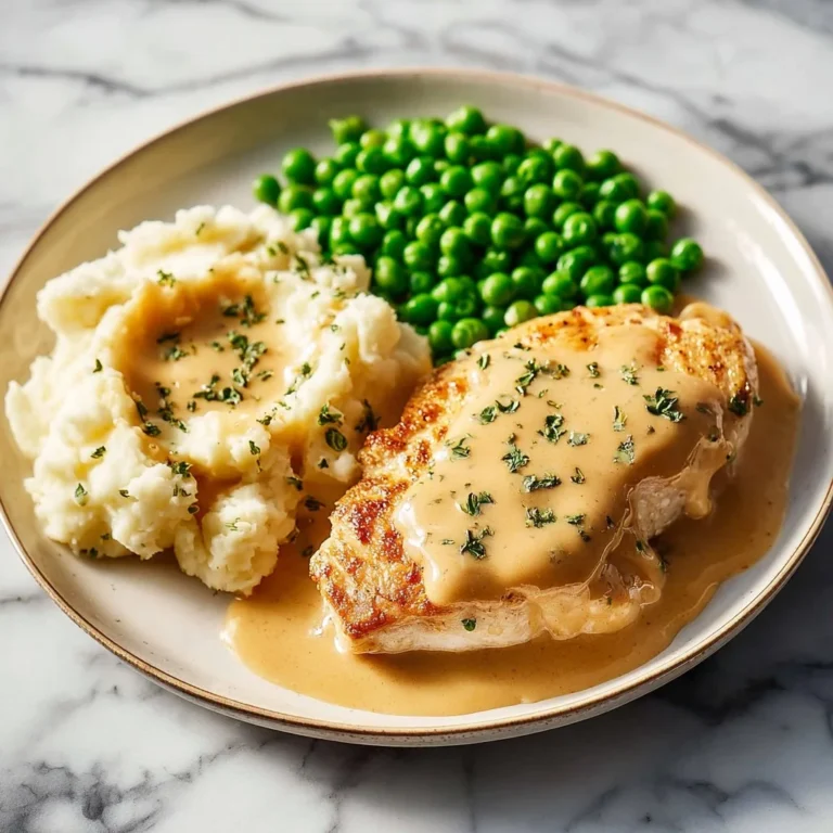 Creamy Boursin Chicken dish served with vegetables on a plate