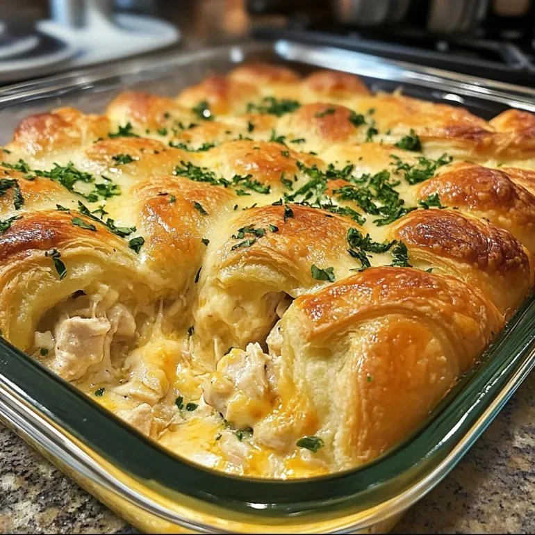 Cheesy Chicken Crescent Bake