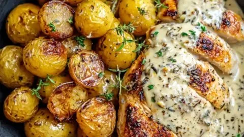 Creamy Garlic Chicken Potatoes