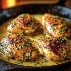 Creamy garlic honey chicken skillet served with vibrant vegetables