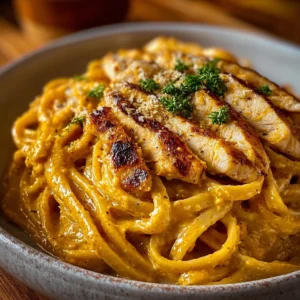 Delicious creamy one pot Cajun chicken linguine served in a bowl