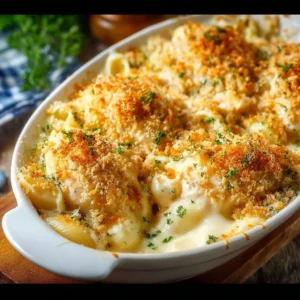 Easy Baked Caesar Chicken recipe with a savory crust and Caesar dressing.