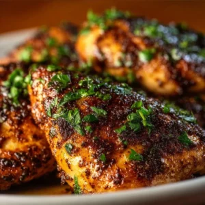 Garlic Brown Sugar Chicken served with side vegetables