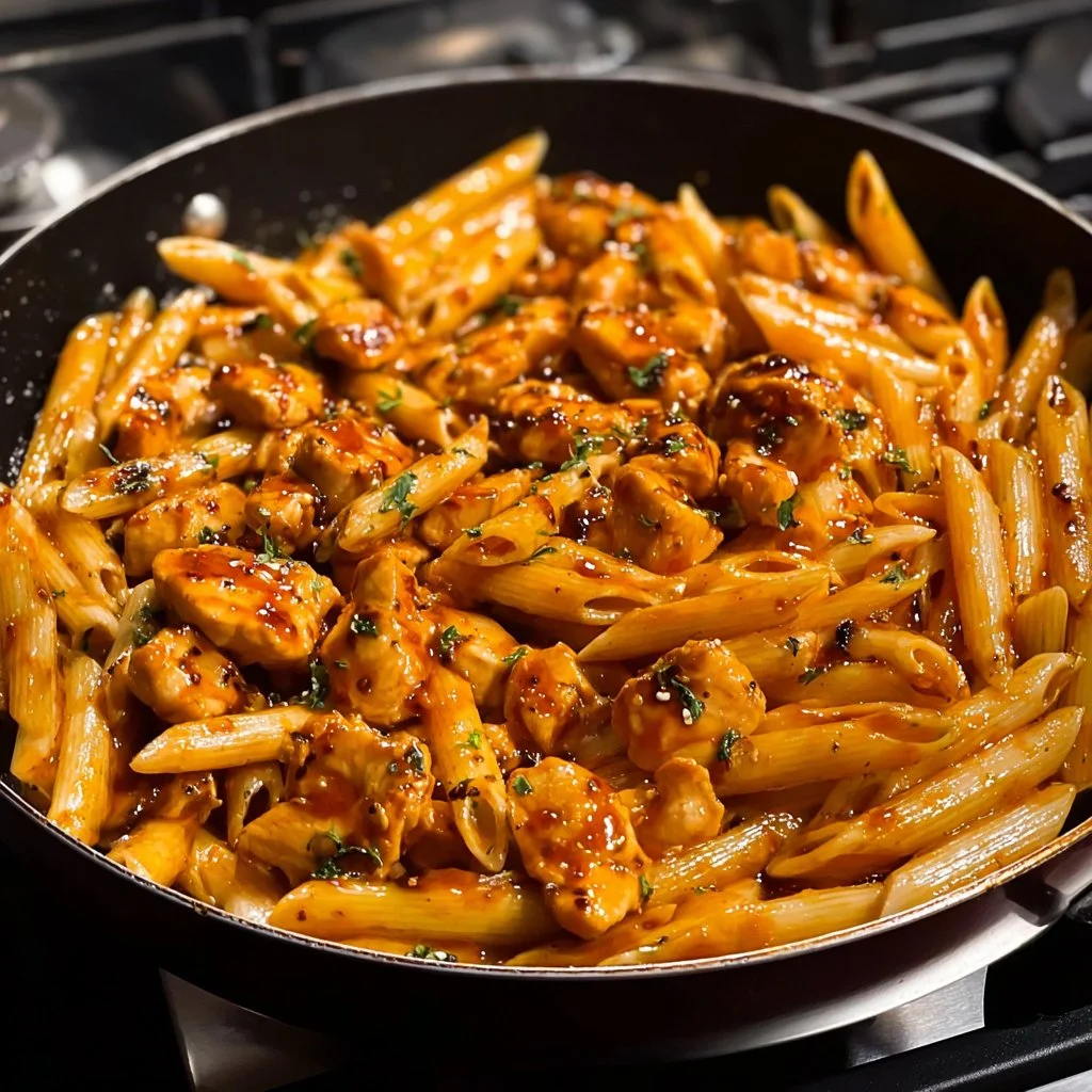 One-Pan Tangy Honey BBQ Chicken Penne