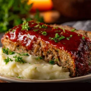 Ultimate best meatloaf recipe baked with savory ingredients