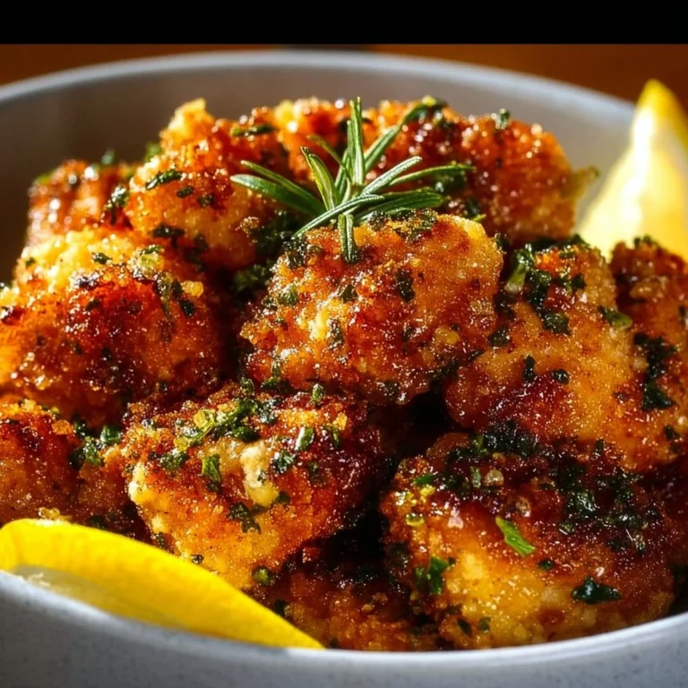 Zesty air fryer lemon chicken bites served in a bowl