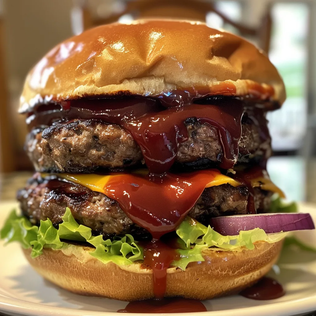BBQ Burger Recipe: Juicy Grilled Beef Burgers with Tangy BBQ Sauce