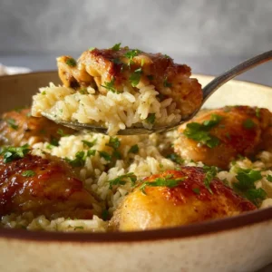 One-Pan Chicken Skillet Meal with colorful vegetables and spices