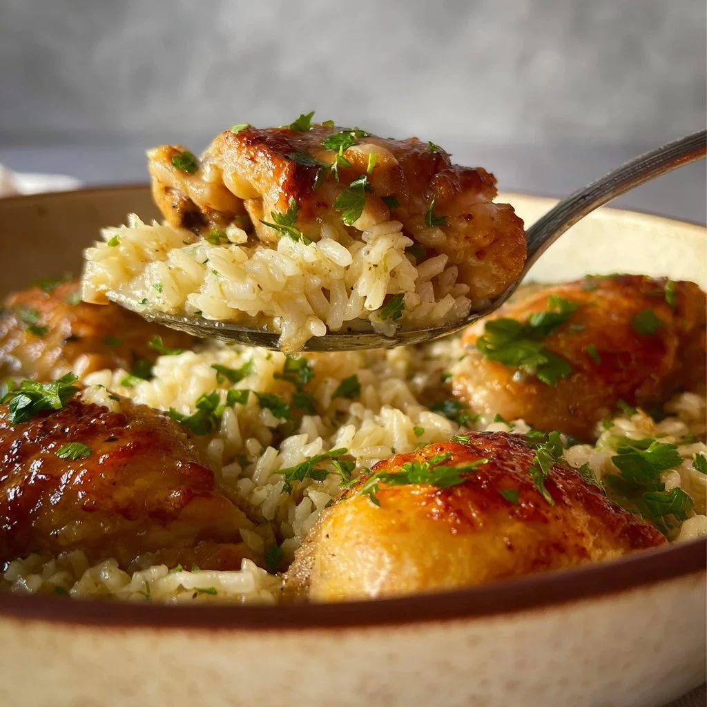 One-Pan Chicken Skillet Meal with colorful vegetables and spices