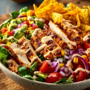 Spicy Avocado Salad with fresh ingredients and vibrant colors