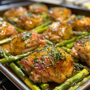 Juicy Honey Dijon Sheet-Pan Chicken & Asparagus – Family Favorite!