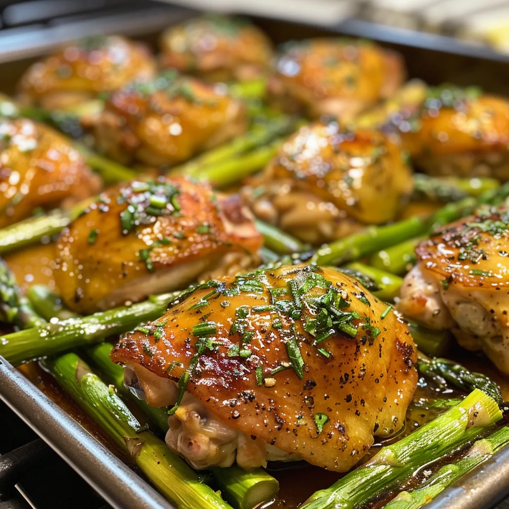 Juicy Honey Dijon Sheet-Pan Chicken & Asparagus – Family Favorite!