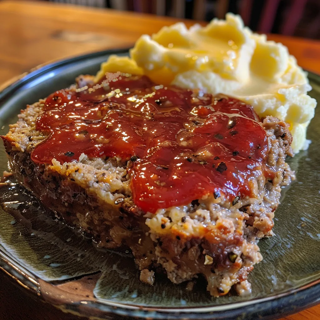 Classic Meatloaf with Mashed Potatoes – Comfort Food Made Simple!