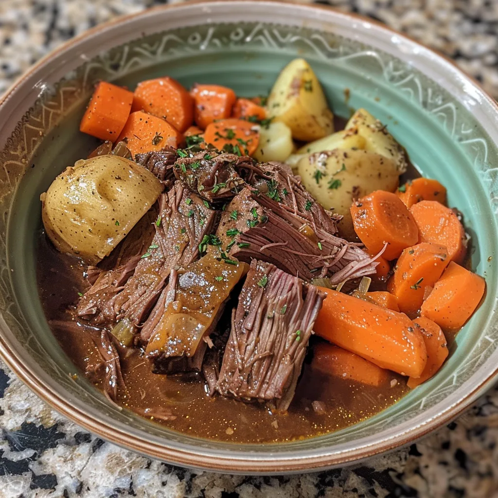 Slow Cooker Beef Pot Roast – Tender, Juicy & Set-It-&-Forget-It!