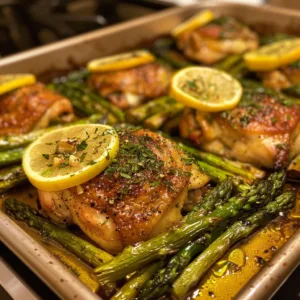 Mediterranean Chicken & Asparagus Roast – Easy, Flavor-Packed Dinner!