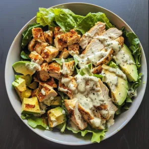 Creamy Caesar Chicken Salad with Avocado – Healthy & Flavorful!