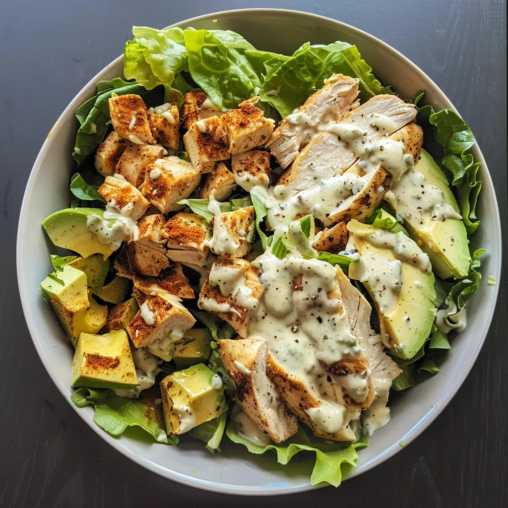 Creamy Caesar Chicken Salad with Avocado – Healthy & Flavorful!